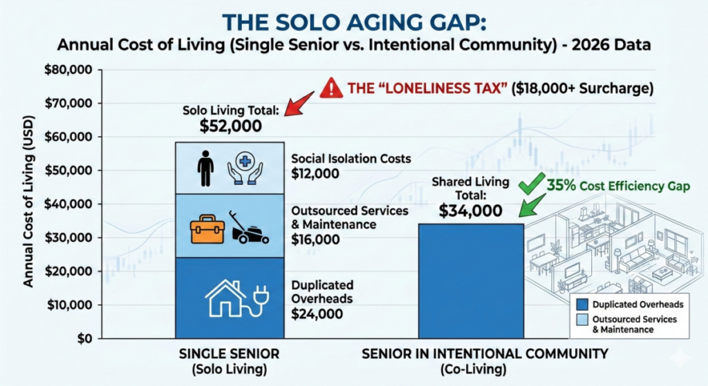 Loneliness Tax: Why Solo Aging Costs 33% More Than Shared Living
