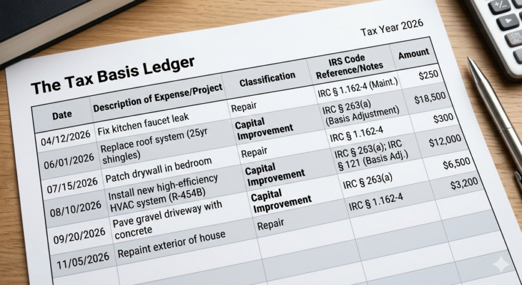 The Tax Basis Ledger