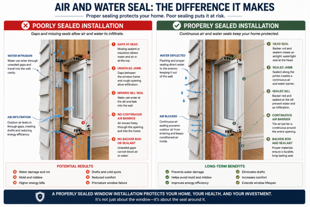 Air and Water Seal Illustration