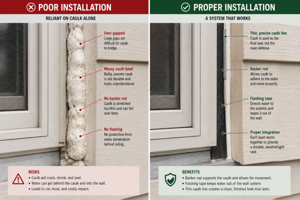 Caulk vs. System Comparison
