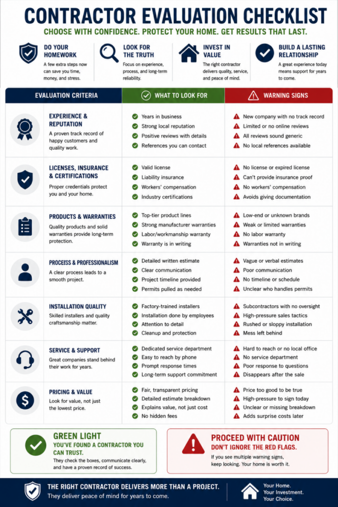 Contractor Evaluation Checklist Graphic