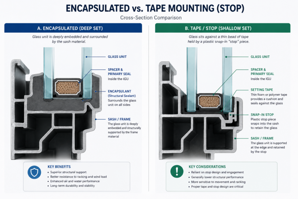Encapsulated vs. Tape Mounting