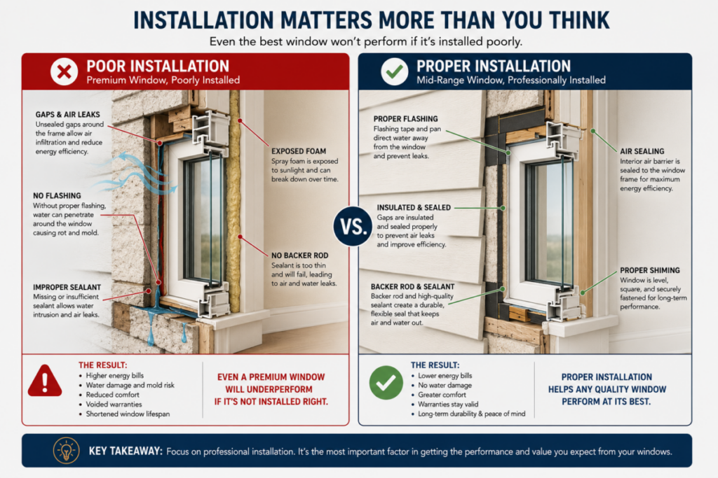 Good Installation vs Poor Installation Comparison