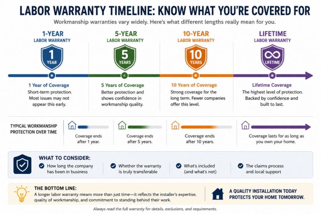 Labor Warranty Timeline Graphic