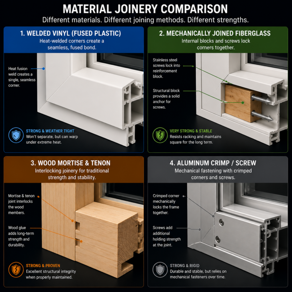 Material Joinery Comparison