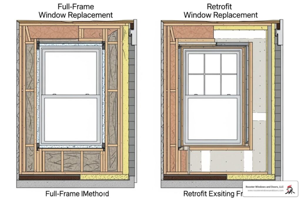 “Original window and frame remain unchanged.”