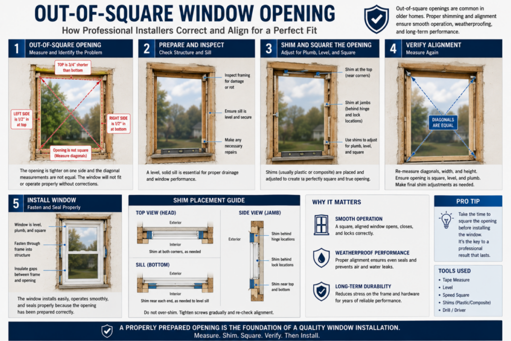 Out-of-Square Window Opening Illustration