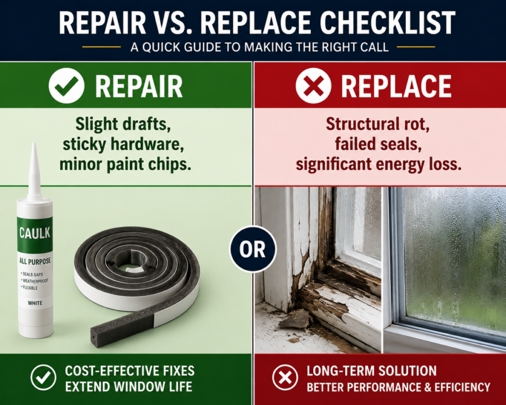 Repair vs. Replace Checklist Graphic