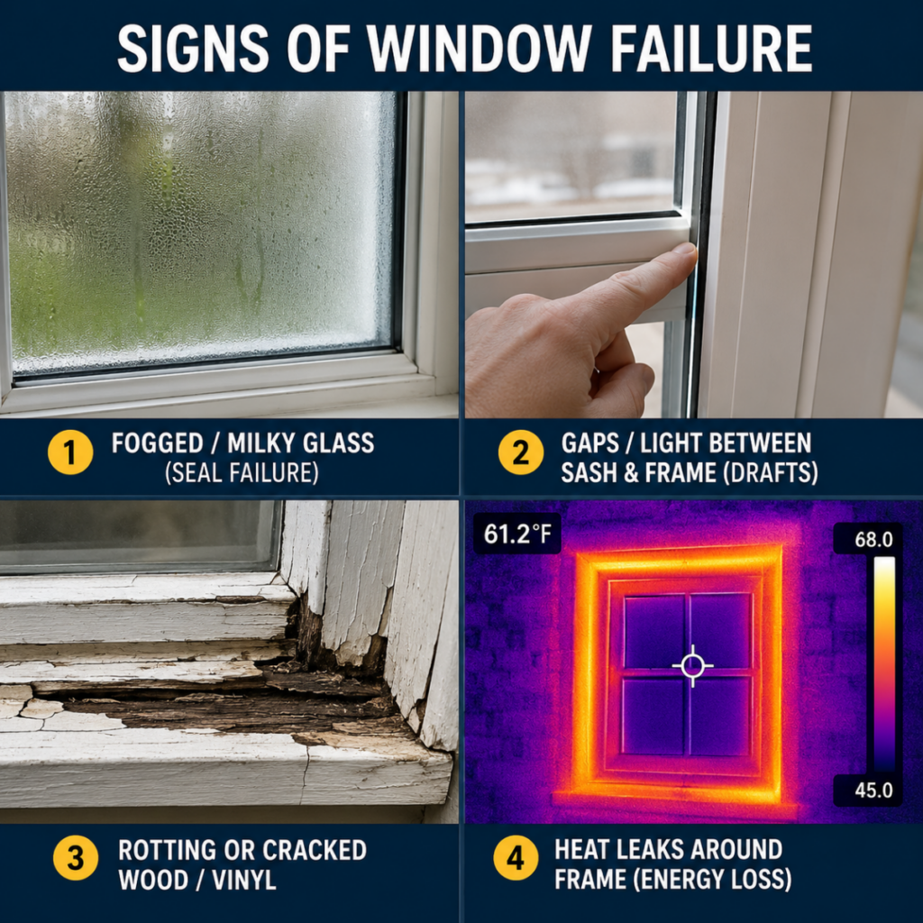 Signs of Window Failure Collage