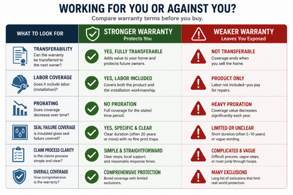 Stronger vs Weaker Warranty Comparison Graphic