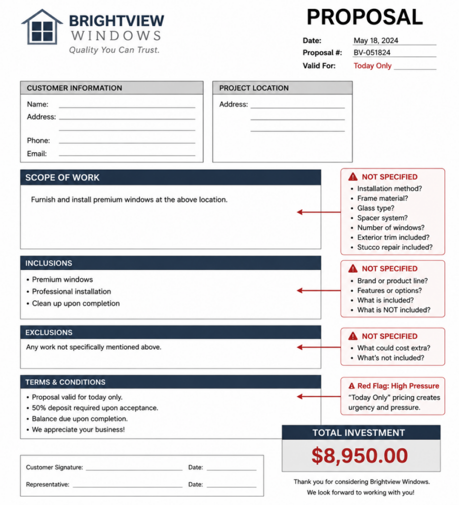 Vague Proposal Example