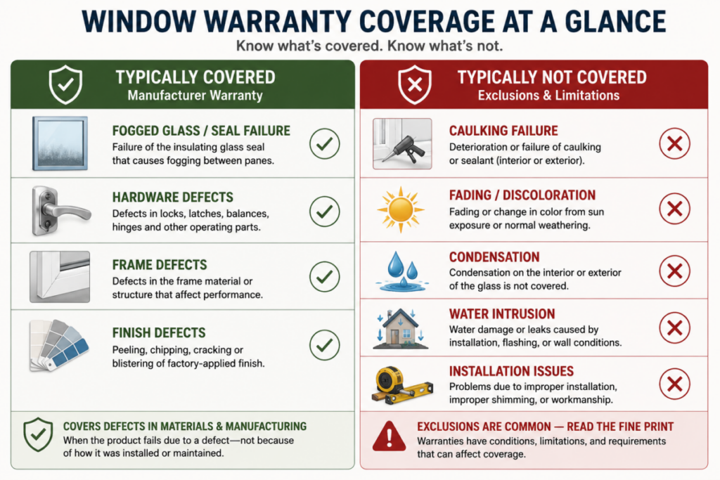 Warranty Coverage Breakdown Table Graphic
