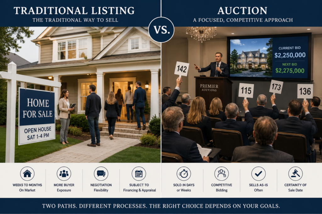 Auction vs Listing Split Illustration