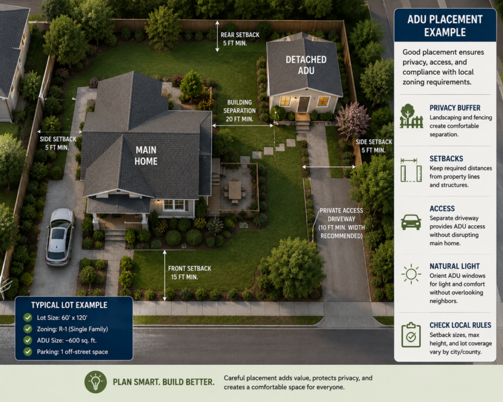 Backyard ADU Placement Example