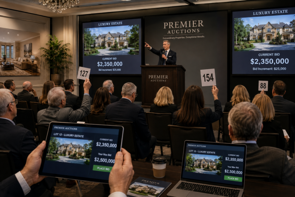 Real Estate Auction Scene