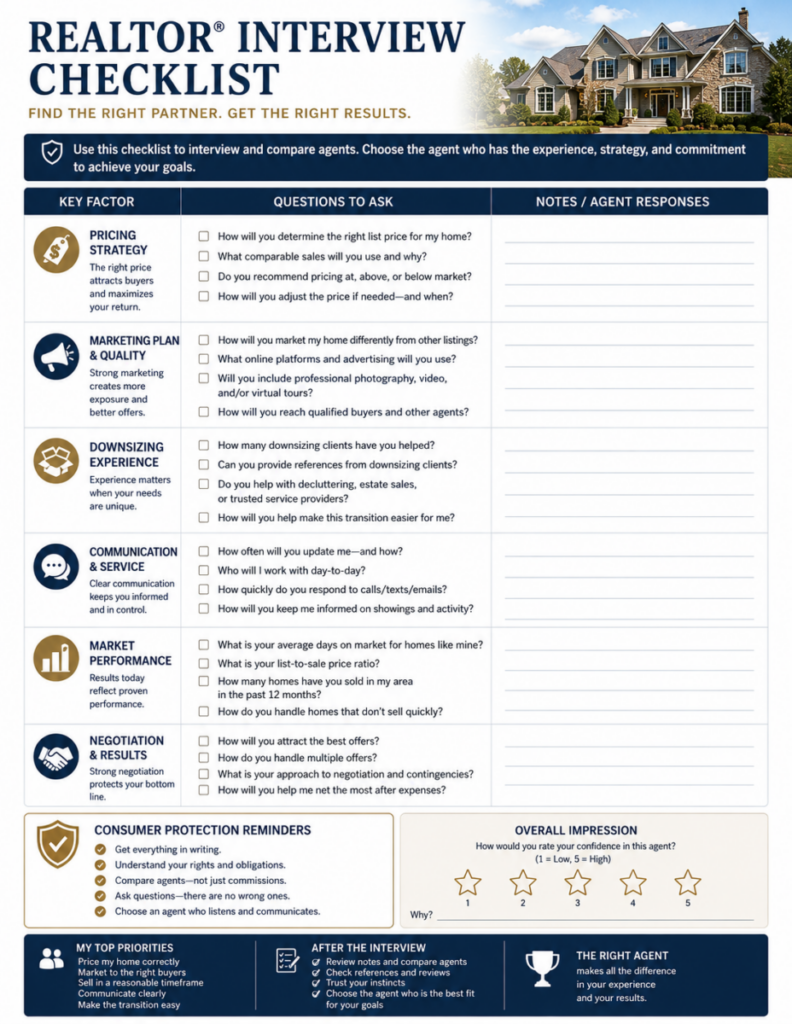 Realtor Interview Checklist