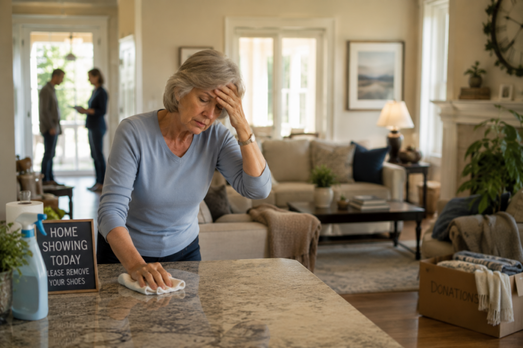 Senior Preparing Home for Showings
